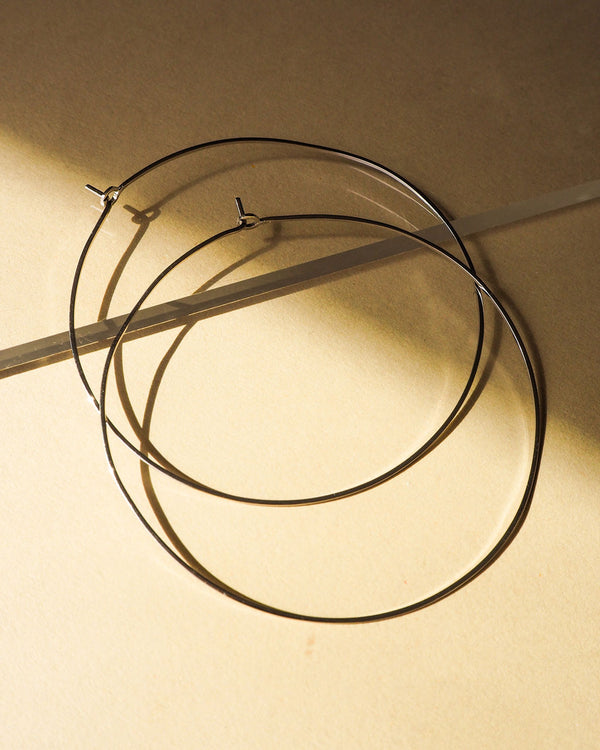 Luv Aj Capri Wire Hoops - Silver