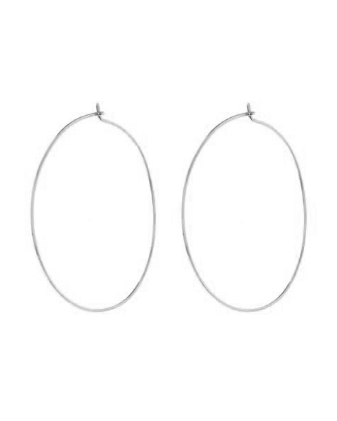 luv aj Capri Wire Hoops - Silver