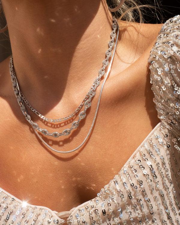 Luv Aj Cecilia Chain Necklace- Silver