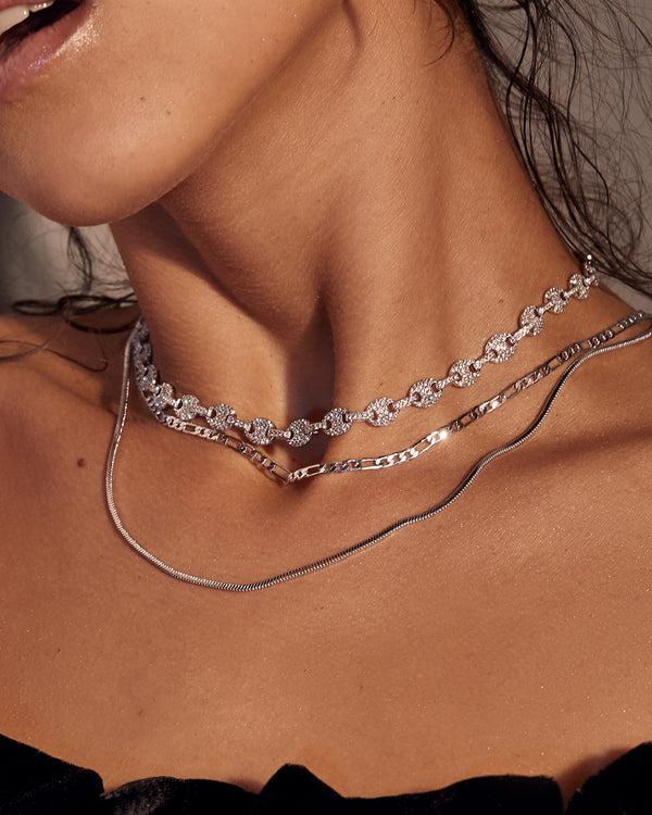 Luv Aj Cecilia Chain Necklace- Silver
