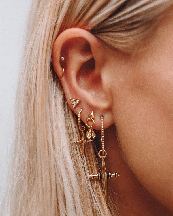 Luv Aj Cross Hoops- Gold