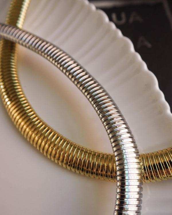 Luv Aj Flex Snake Chain Necklace- Silver