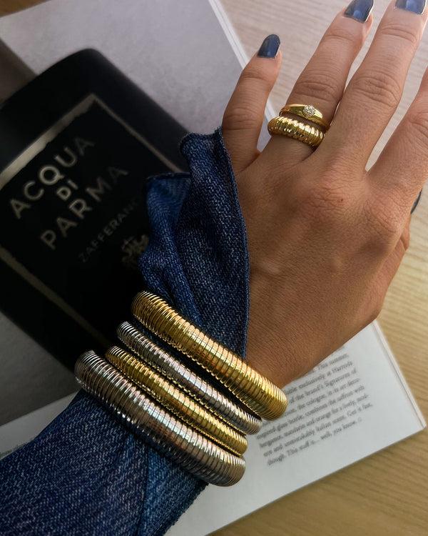 Luv Aj Mini Flex Snake Chain Bracelet- Gold