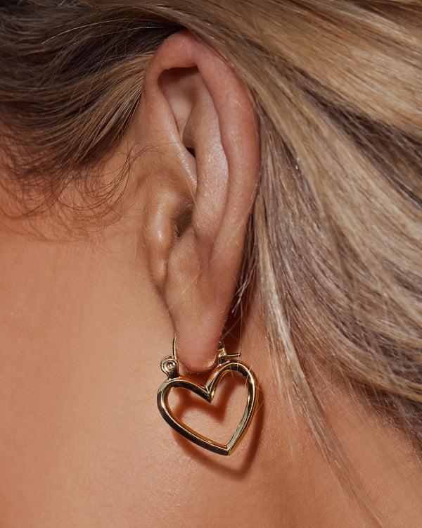 Luv Aj Mini Heartbreaker Hoops- Gold