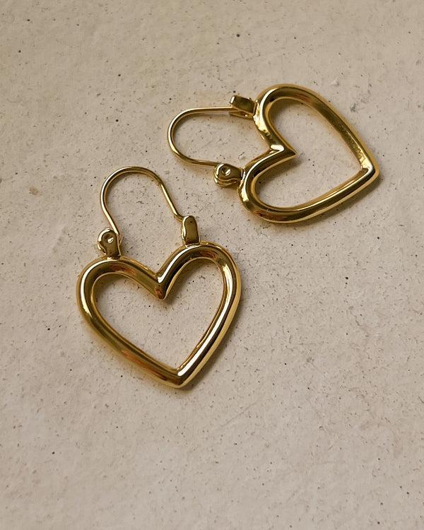 Luv Aj Mini Heartbreaker Hoops- Gold