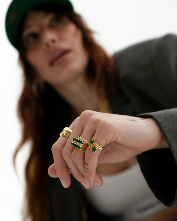 Luv Aj Panini Ring- Malachite