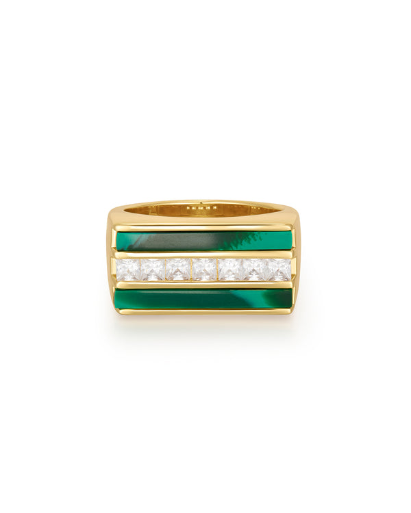 luv aj Panini Ring- Malachite