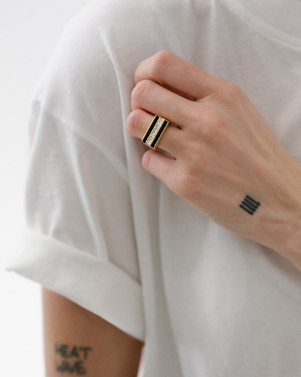 Luv Aj Panini Ring- Onyx
