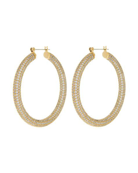 luv aj Pave Amalfi Hoops- Gold