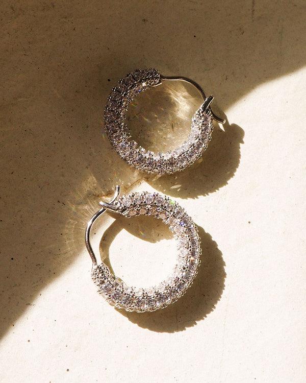Luv Aj Pave Amalfi Huggies- Silver