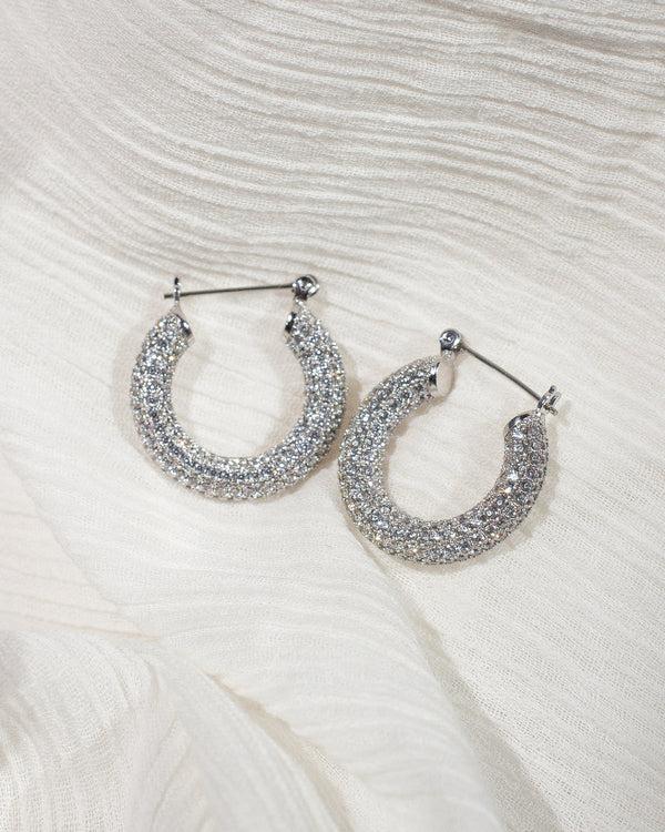 Luv Aj Pave Baby Amalfi Hoops- Silver