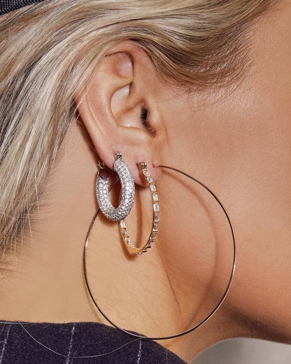 Luv Aj Pave Baby Amalfi Hoops- Silver