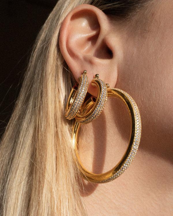 Luv Aj Pave Stripe Amalfi Hoops- Gold