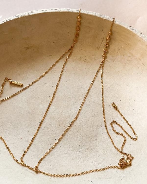 Luv Aj Rosette Chain Bra- Silver