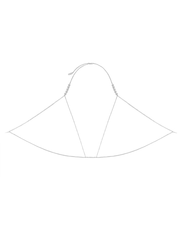 luv aj Rosette Chain Bra- Silver