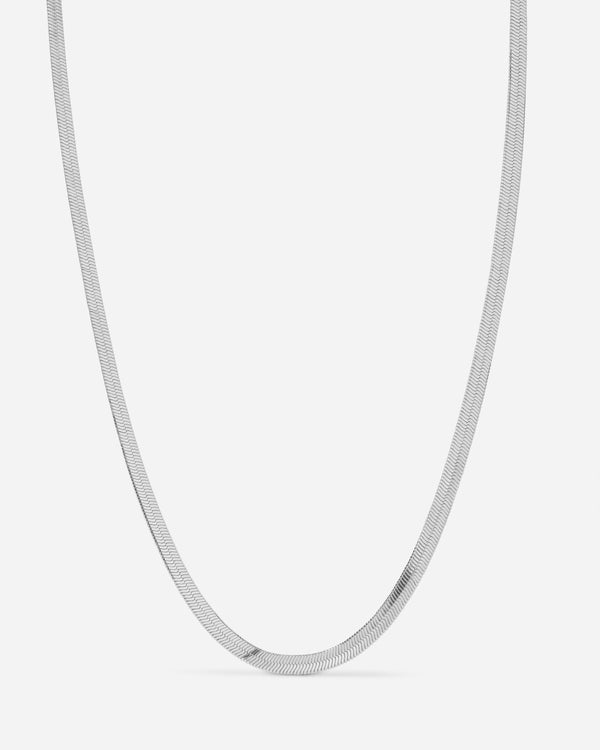 luv aj The Classique Herringbone Chain- Silver