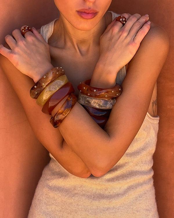 Luv Aj The Formentera Bangle Set- Tortoise
