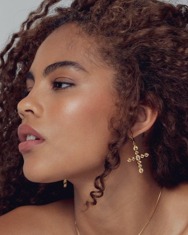 Luv Aj The Isabella Cross Earrings