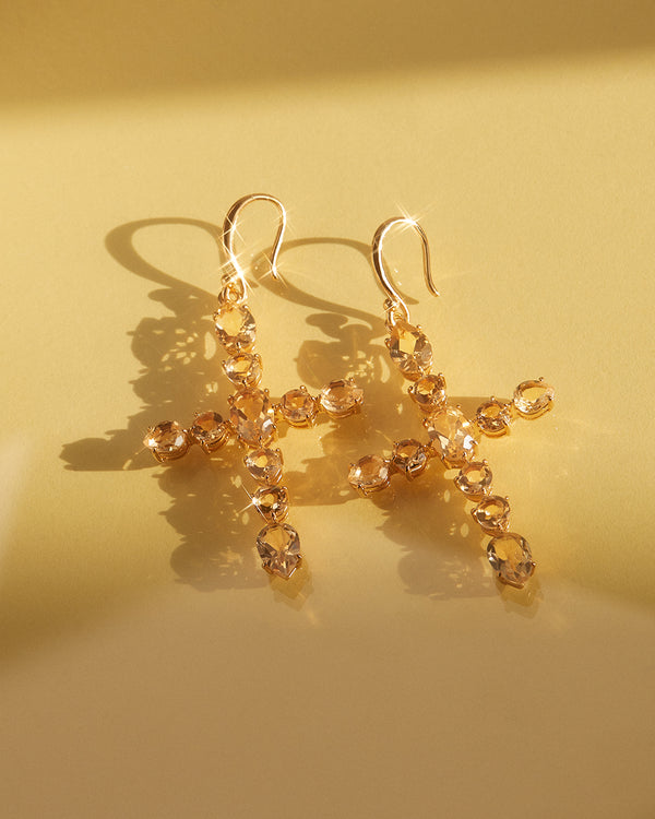 Luv Aj The Isabella Cross Earrings