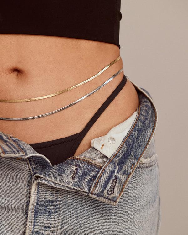 Luv Aj The Mercer Belly Chain- Silver