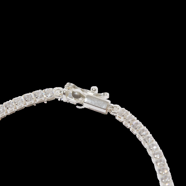 Luv Aj The Prong-Set Tennis Necklace- Silver