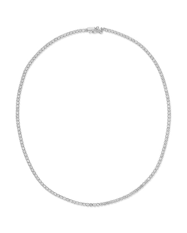 luv aj The Prong-Set Tennis Necklace- Silver