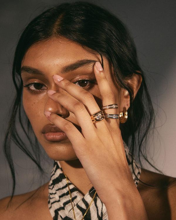 Luv Aj The Wave Bezel Band Set