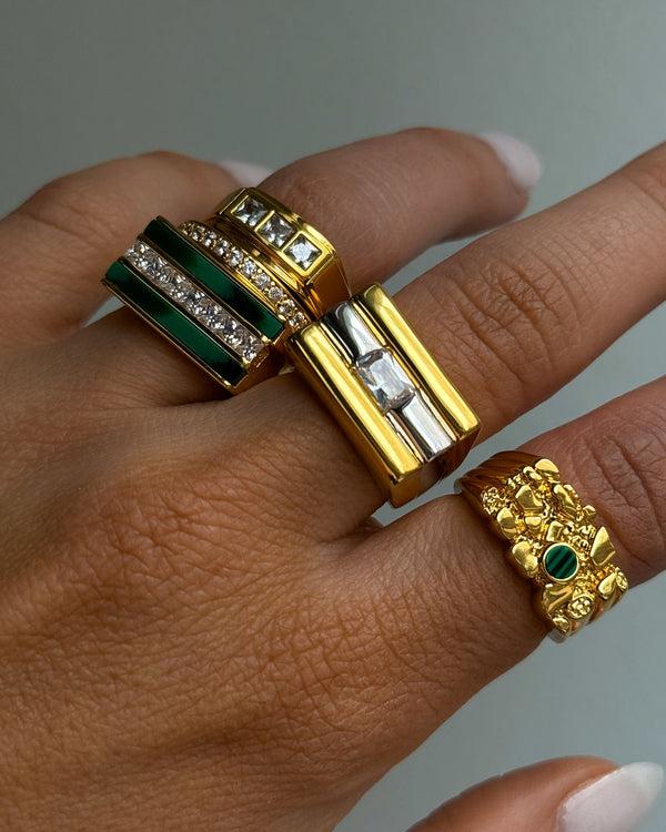Luv Aj Tricolore Ring- Clear