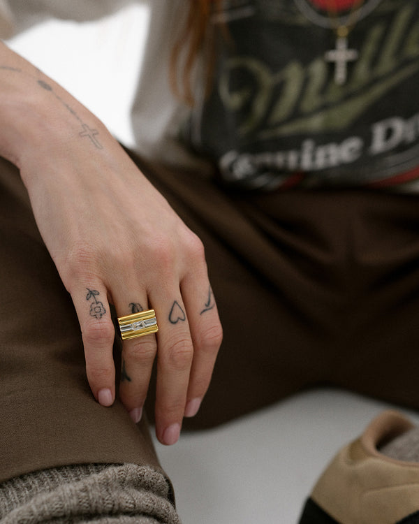 Luv Aj Tricolore Ring- Clear