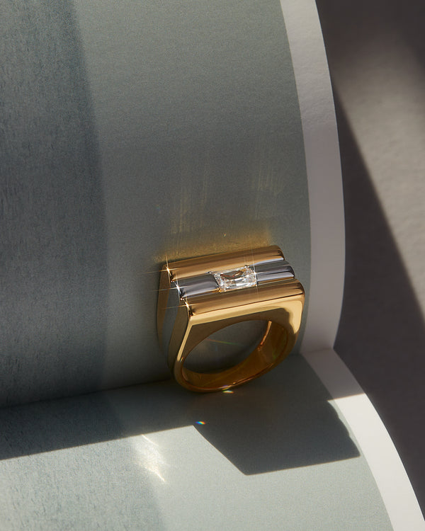 Luv Aj Tricolore Ring- Clear