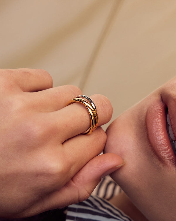 Luv Aj Trio Twisted Ring
