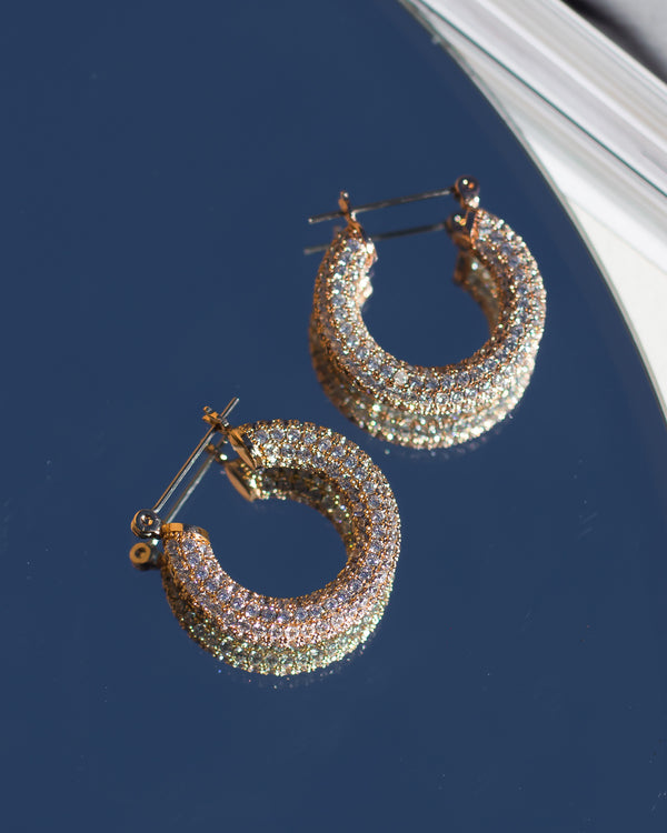 Luv Aj Pave Baby Amalfi Hoops- Gold (Ships Early November)