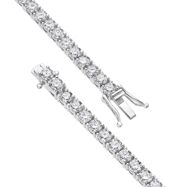 LuvMyJewelry 15Luv 10K White Gold Lab Grown Diamond Tennis Bracelets - 13.24 Carats