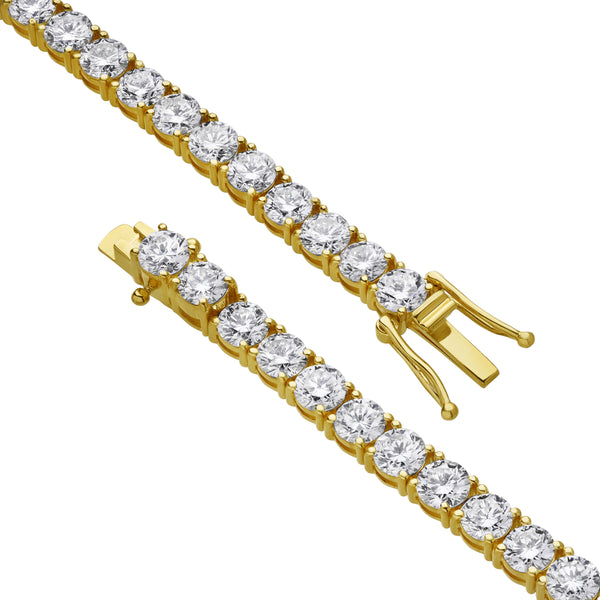 LuvMyJewelry 15Luv 10K Yellow Gold Lab Grown Diamond Tennis Bracelets - 14.3 Carats
