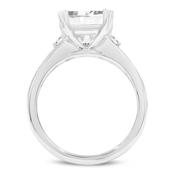 LuvMyJewelry Antoaneta 14K White Gold Princess Cut Lab Grown Diamond Engagement Ring - 3 Ct