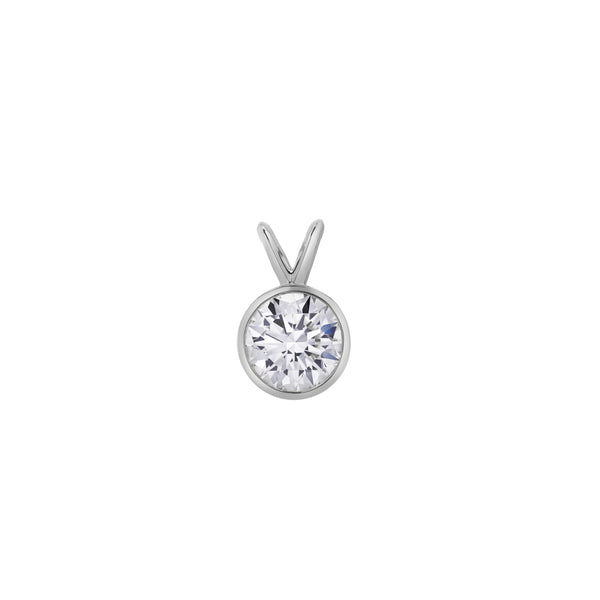 LuvMyJewelry Astral 14K White Gold Round Lab Grown Diamond Pendant - 2 Ctw