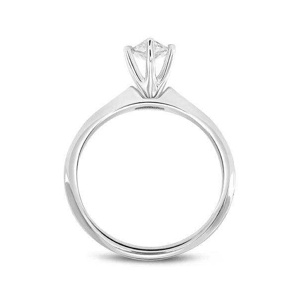 LuvMyJewelry Ava 14K White Gold Pear Lab Grown Diamond Solitaire Ring - 1.5 Ct
