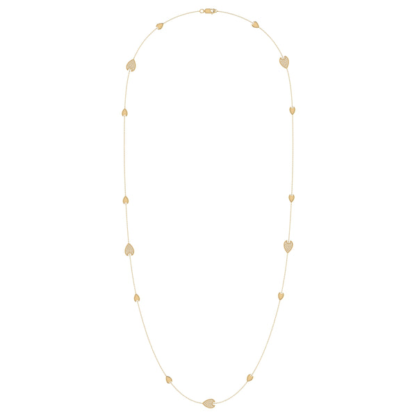 LuvMyJewelry Avani Raindrop Layered Diamond Necklace In 14K Yellow Gold Vermeil On Sterling Silver
