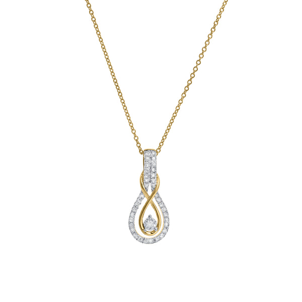 LuvMyJewelry Aveline 14K Yellow Gold Diamond Pendant – 0.13 CTW