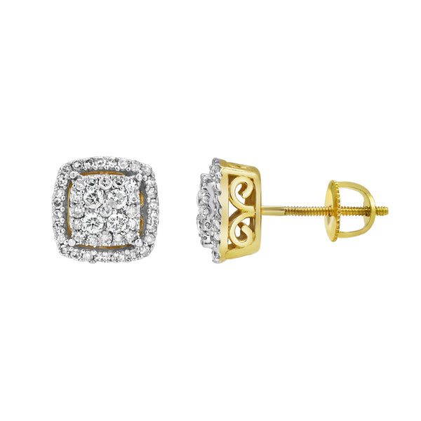 LuvMyJewelry Ballroom Bliss Diamond 0.49 Ct. Tw. 14K Yellow Gold Earrings