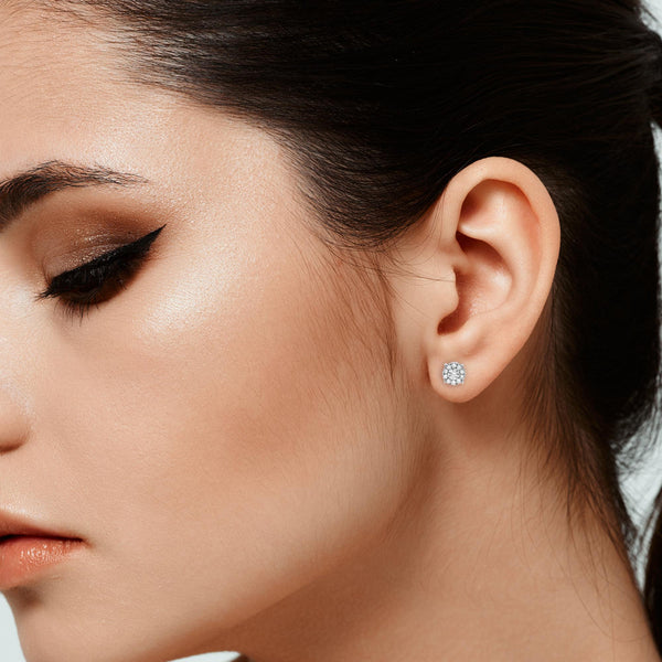 LuvMyJewelry Blazers S 14K Rose Gold Diamond Stud Earrings - 0.25ct