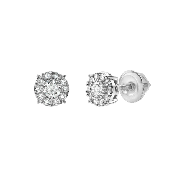 LuvMyJewelry Blazers S 14K White Gold Diamond Stud Earrings - 0.25ct