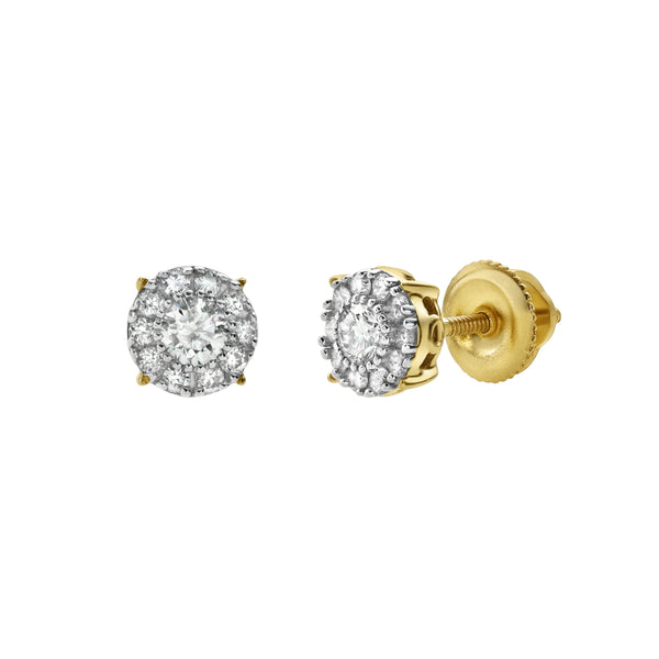LuvMyJewelry Blazers S 14K Yellow Gold Diamond Stud Earrings - 0.25ct