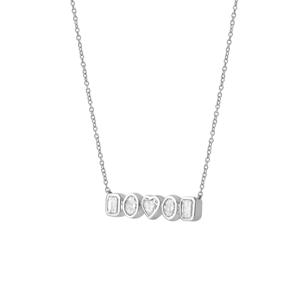 LuvMyJewelry Cassira 14K White Gold Lab Grown Diamond Necklace – 0.75 Ct