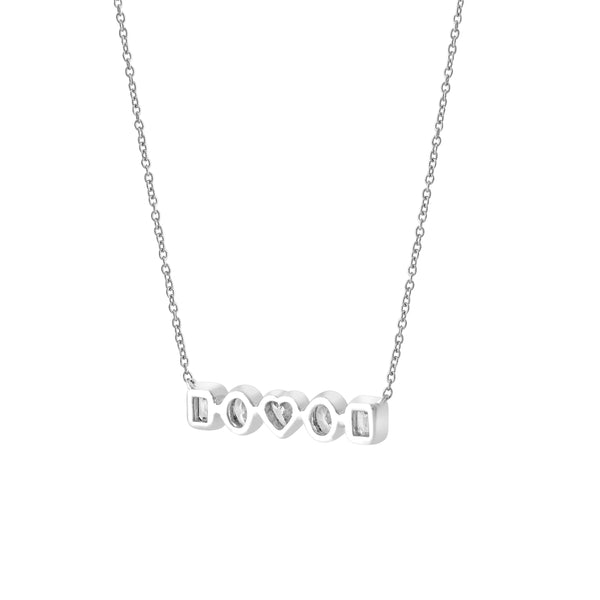 LuvMyJewelry Cassira 14K White Gold Lab Grown Diamond Necklace – 0.75 Ct