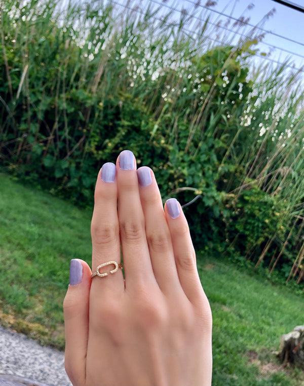 LuvMyJewelry Celia C Diamond Ring In 14K Yellow Gold Vermeil On Sterling Silver