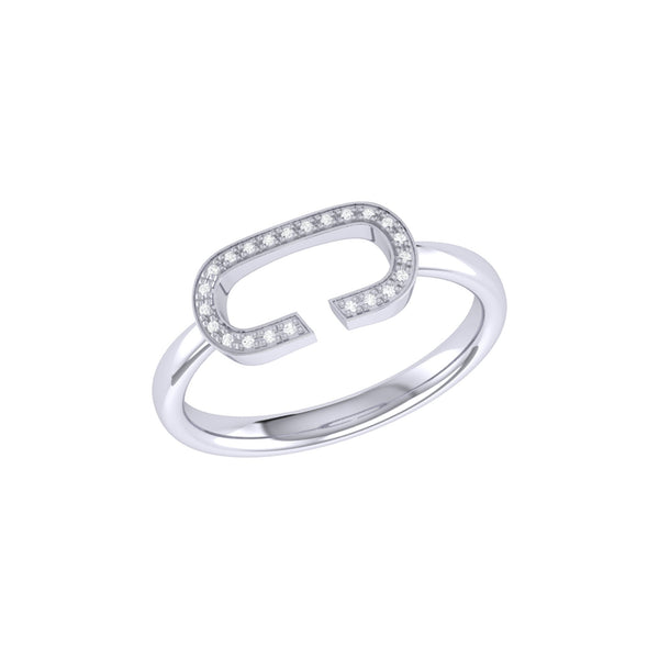 LuvMyJewelry Celia C Diamond Ring in Sterling Silver