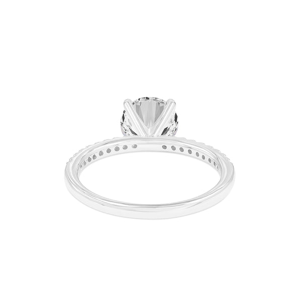 LuvMyJewelry Certified Round Shape Lab Grown Diamond (1.7 Ctw) Ring In 14K White Gold