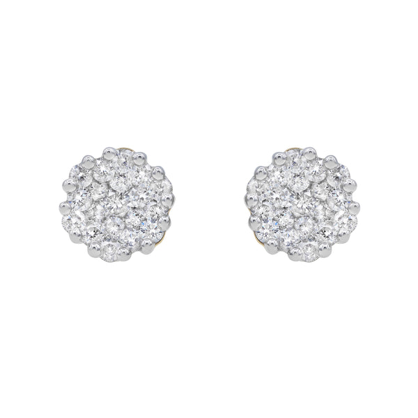 LuvMyJewelry Chic Stud 14K Yellow Gold Diamond Earrings 0.71 Ct. Tw