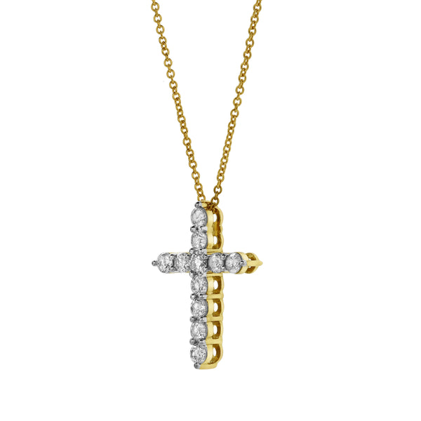 LuvMyJewelry Christian Cross Pommee Diamond Pendant In 10K Yellow Gold